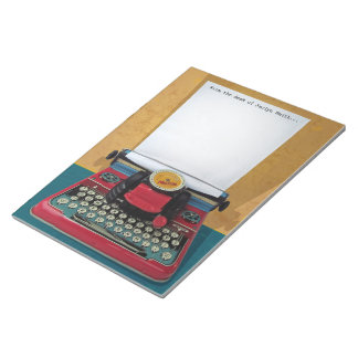 Retro 50s Typewriter Notepad with Customized Text