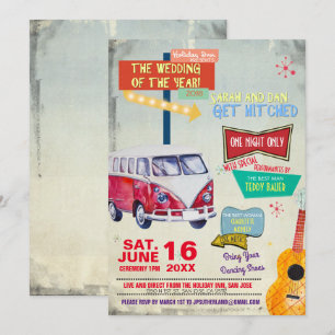 Retro 50's Wedding Invitation