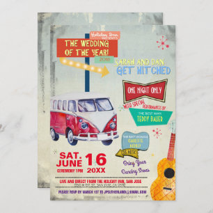 Retro 50's Wedding Invitation