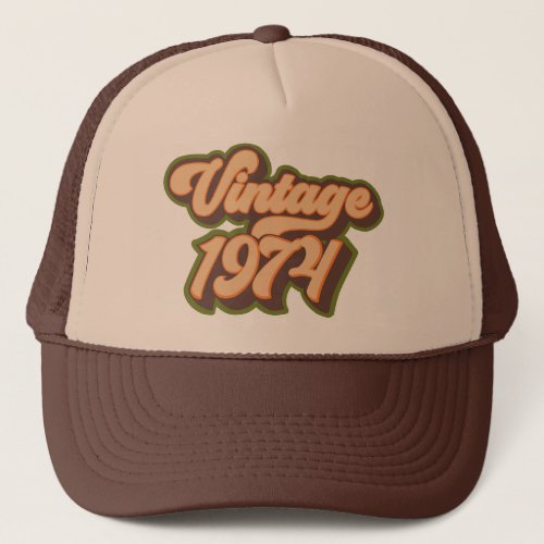 Retro 50th Birthday Vintage 1974  Trucker Hat