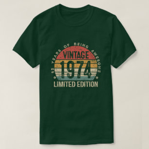 Retro 52 Years 1974 Limited Edition 52nd Birthday T-Shirt