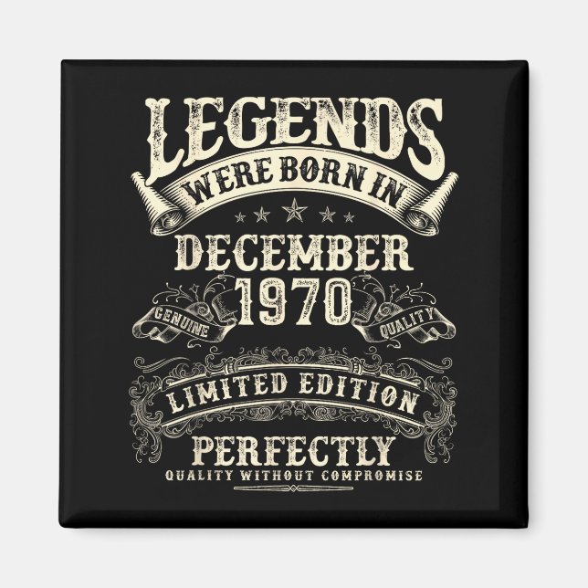 Retro 55th Birthday For Men 55 Year Old December 1 Magnet (Front)