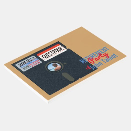 Retro 525 Floppy Disk Retirement Party Guestbook