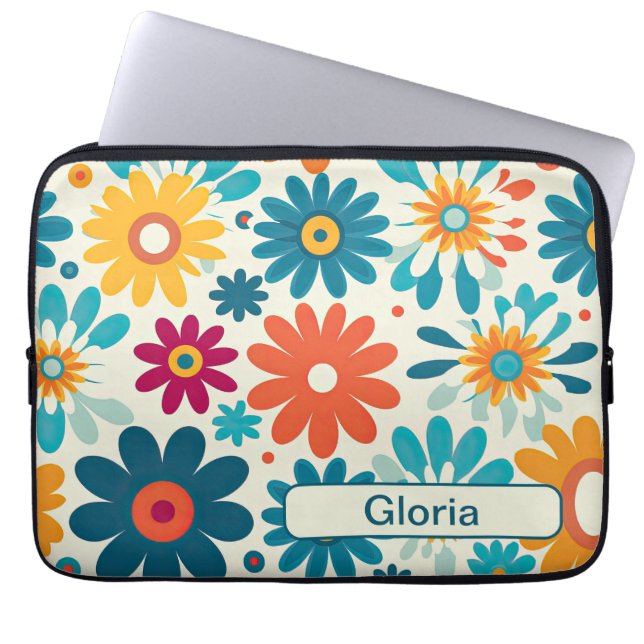 Retro 5 laptop sleeve (Front)