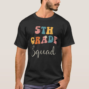 Retro 5th Grade Squad Fifth Grade Vibes 1st Day of T-Shirt