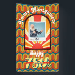 Retro 60’s Groovy Wave Custom Photo Birthday Banner<br><div class="desc">Whether you're turning 60, 70, 80 or feeling groovy at any age, this celebration is sure to be a hit. Join us for a retro-inspired birthday happening filled with groovy vibes and flower power! Our 60s-themed party collection promises a trip down memory lane with colorful decorations, peace signs, and tie-dye...</div>