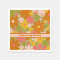 Retro 60s 70s Aesthetic Floral Personalized