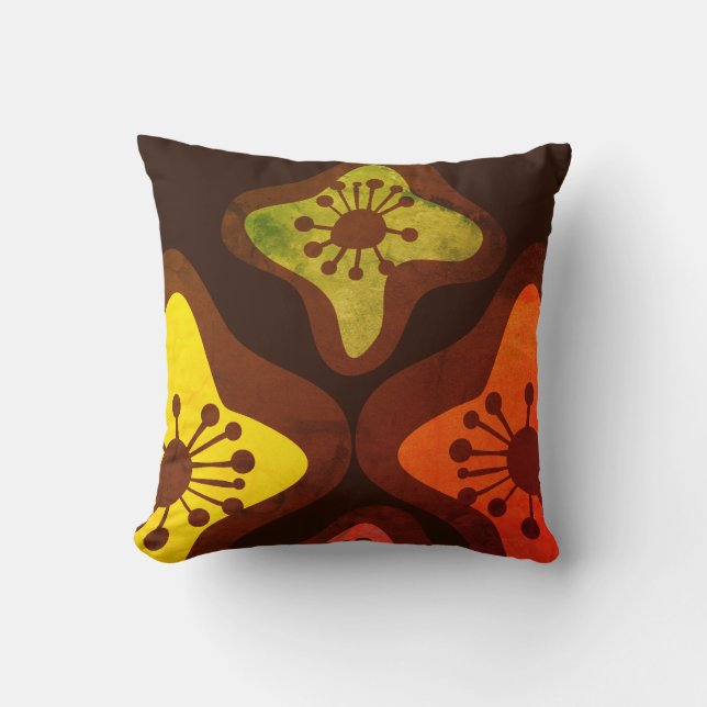 retro 60s 70s decor pillow (Front)