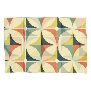Retro 60's 70's geometric pattern. pillow case