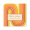 Retro 60s 70s Geometric Rainbow Sixties Waves     