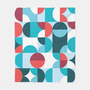 Retro 60's 70's minimalist pattern fleece blanket