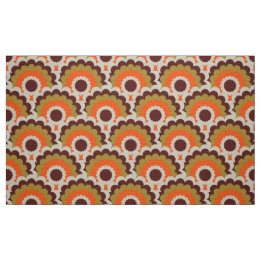 Retro 60s 70s Mod fabric Scallop