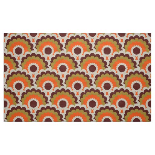 Retro 60s 70s Mod fabric Scallop