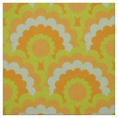 Retro 60s 70s pattern styled fabric | Zazzle