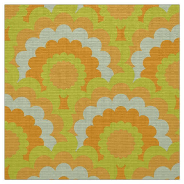 Retro 60s 70s Mod fabric Scallop pattern (Swatch)