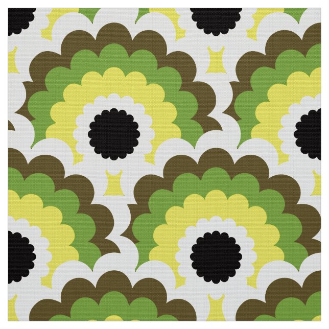 Retro 60s 70s Mod fabric Scallop pattern (Swatch)