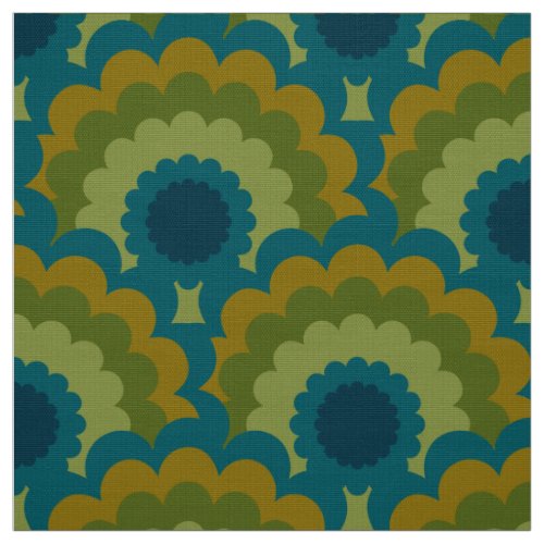 Retro 60s 70s Mod fabric Scallop pattern