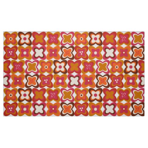 Retro 60s 70s pattern styled fabric