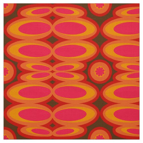 Retro 60s 70s pattern styled fabric