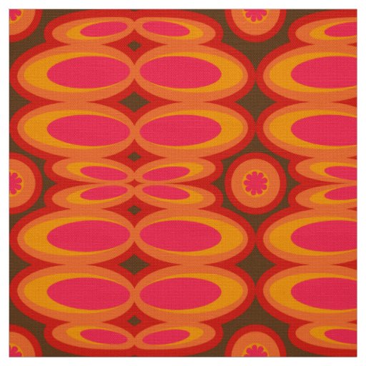 Retro 60s 70s pattern styled fabric