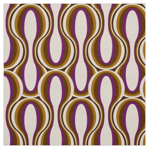 Retro 60s 70s pattern styled fabric