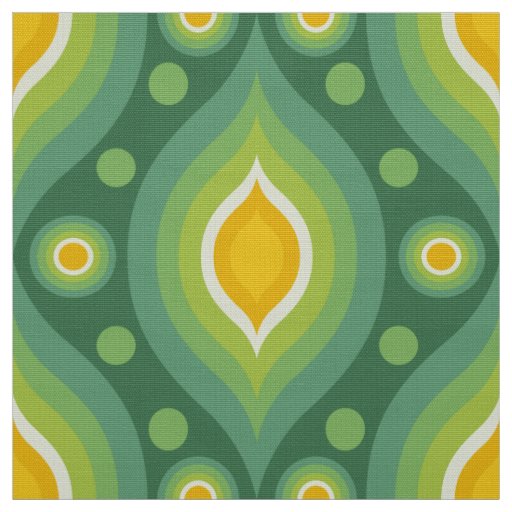 Retro 60s 70s pattern styled fabric
