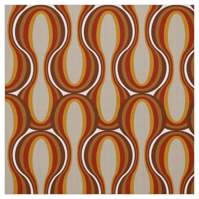 Retro 60s 70s pattern styled fabric (Swatch)
