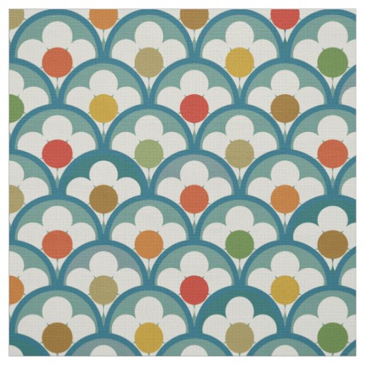 Retro 60s 70s pattern styled fabric