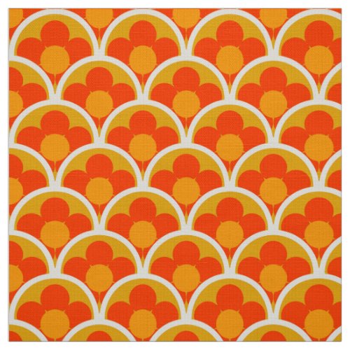 Retro 60s 70s pattern styled fabric