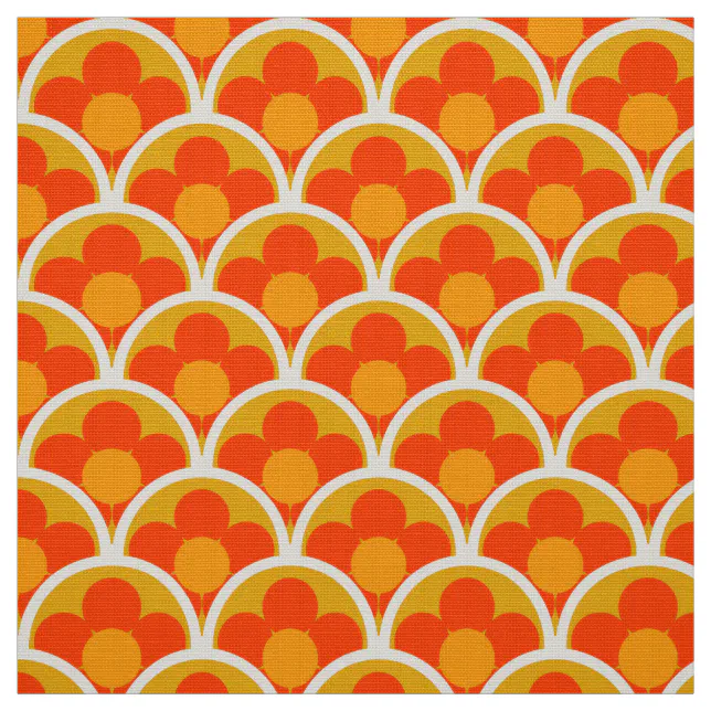 アンティーク雑貨 MAC Super Vintage Fabric 70s Retro 60s 70s pattern styled fabric | Zazzle