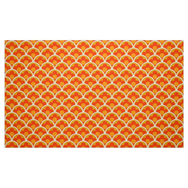 vintage USA fablic ラグ Retro 60s 70s pattern styled fabric | Zazzle