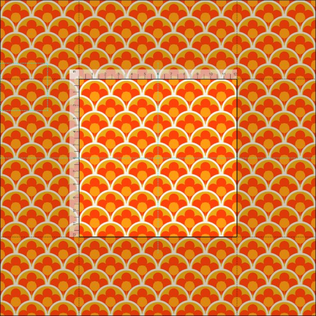 Retro 60s 70s pattern styled fabric | Zazzle