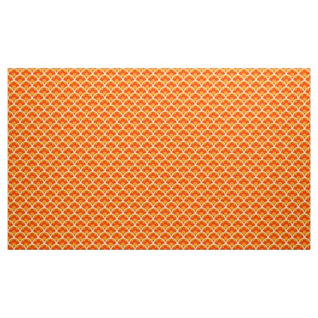 Retro 60s 70s pattern styled fabric | Zazzle