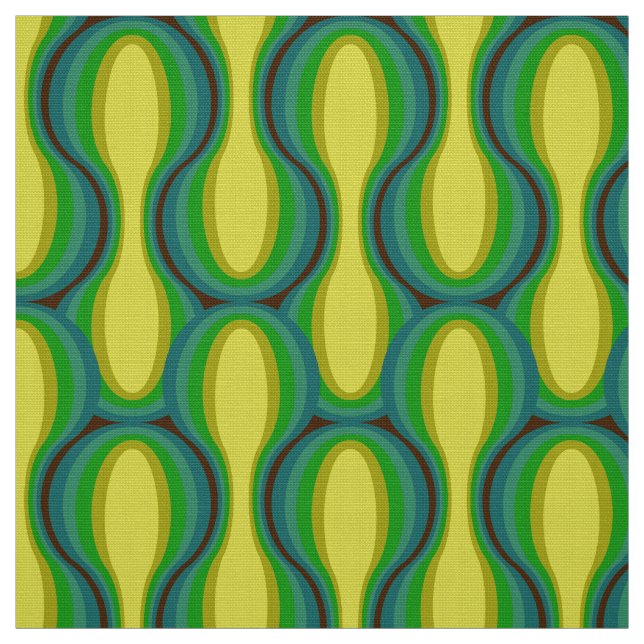 Retro 60s 70s pattern styled fabric (Swatch)