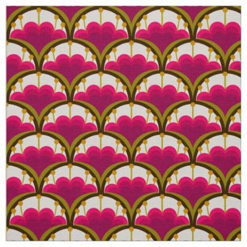 Retro 60s 70s pattern styled fabric