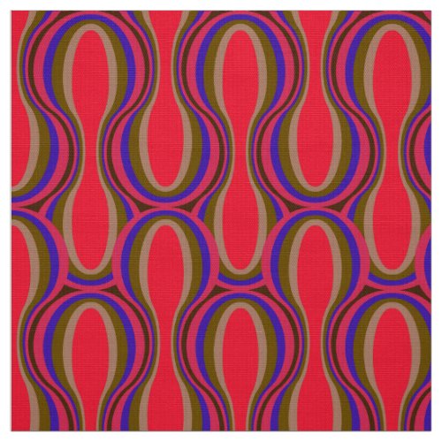 Retro 60s 70s pattern styled fabric