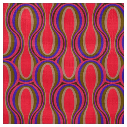 Retro 60s 70s pattern styled fabric
