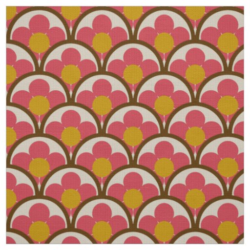 Retro 60s 70s pattern styled fabric