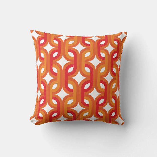 retro 60s 70s style pillow (Front)
