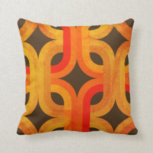 retro 60s 70s style pillow