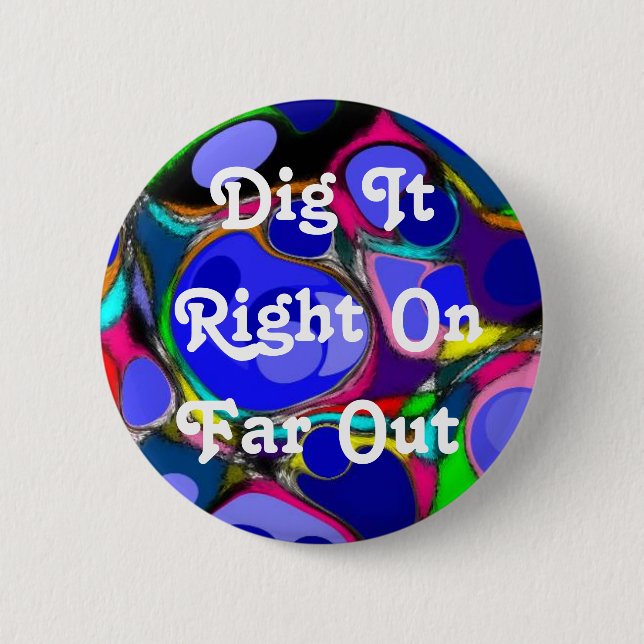Retro 60's Abstract Button (Front)