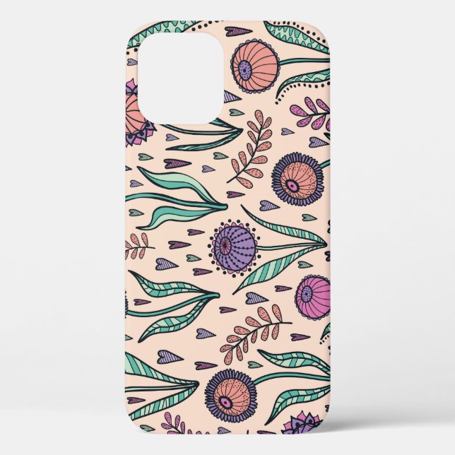 Retro 60s Floral: Home Decor Pattern Case-Mate iPhone Case (Back)