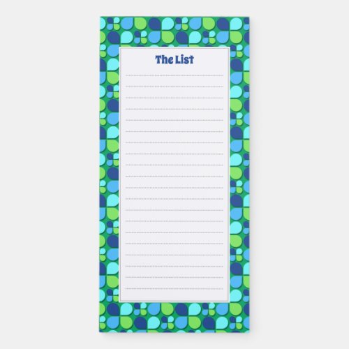 Retro 60s Floral Magnetic Notepad
