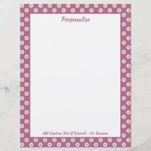 Retro 60s Flower Purple Flower Pattern Personalize