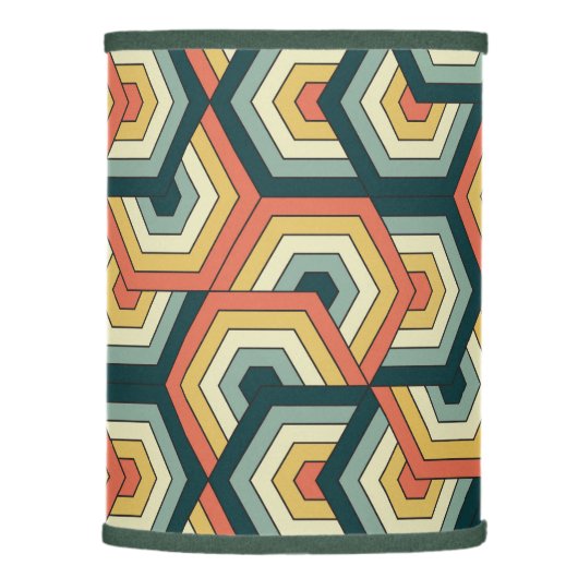 Retro 60s Geometric Pattern Lamp Shade (Right)