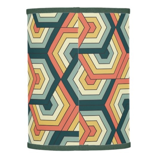 Retro 60s Geometric Pattern Lamp Shade (Back)