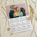 Retro 60s Hippie 2025 photo calendar Poster<br><div class="desc">A retro vintage 60's inspired photo calendar poster to customize with a family picture,  a perfect way to start the year 2025.</div>