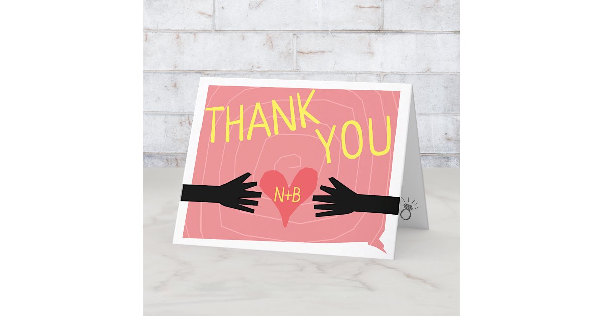 Retro 60s Mid-Century Modern Wedding Thank You Card | Zazzle