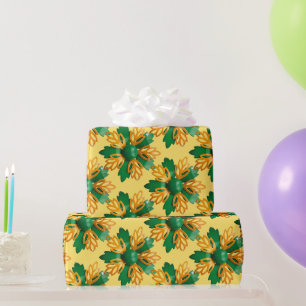 Retro 60s MOD Flower Pin Birthday Floral Deco Wrapping Paper