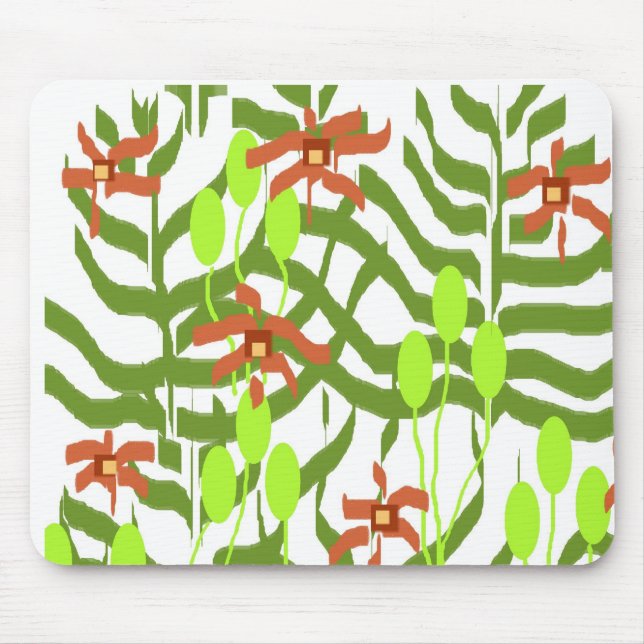 Retro 60's Orange/Green Mousepad (Front)
